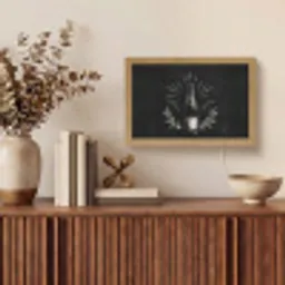 Champagnefles - Lauriertakken - Zwarte achtergrond Light Box met kabel (Tafellamp) klein -sfeer2