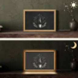 Champagnefles - Lauriertakken - Zwarte achtergrond Light Box met kabel (Tafellamp) klein -sfeer3