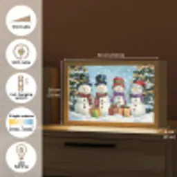 Vrolijk -  Sneeuw - Kleurrijk Light Box met kabel (Tafellamp) klein -USP_EN