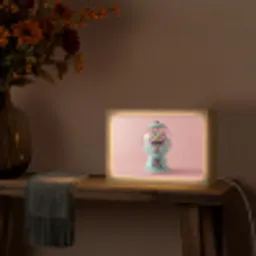 Kauwgom - Retro - Snoep - Roze Light Box met kabel (Tafellamp) klein -sfeer4