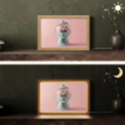 Kauwgom - Retro - Snoep - Roze Light Box met kabel (Tafellamp) klein -sfeer3