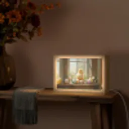 Kuiken - Raam - Paaseieren Light Box met kabel (Tafellamp) klein -sfeer4