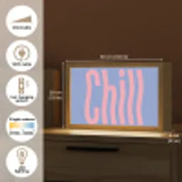 Chill - Roze - Blauw - Golvend Light Box met kabel (Tafellamp) klein -USP_EN