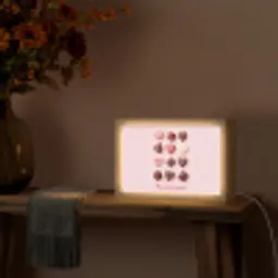 Chocolaatjes - Hartvormig - Liefste Light Box met kabel (Tafellamp) klein -sfeer4