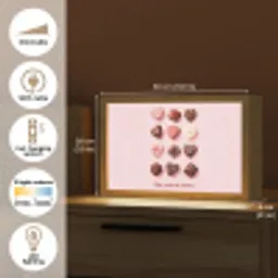 Chocolaatjes - Hartvormig - Liefste Light Box met kabel (Tafellamp) klein -USP_EN