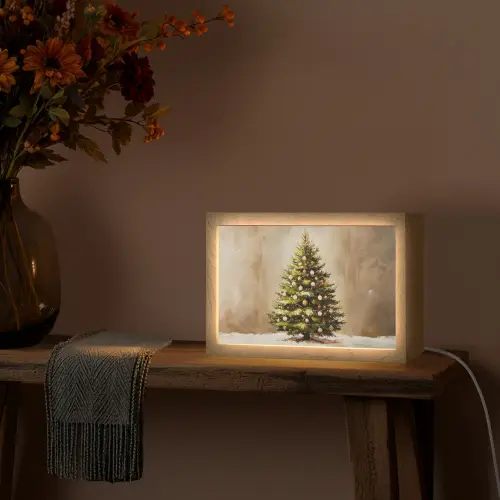 Kerst - Sfeer - Groen Light Box met kabel (Tafellamp) klein -sfeer4