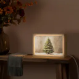 Kerst - Sfeer - Groen Light Box met kabel (Tafellamp) klein -sfeer4