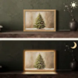 Kerst - Sfeer - Groen Light Box met kabel (Tafellamp) klein -sfeer3