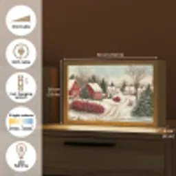 Kerstsfeer - Landelijk - Rood Light Box met kabel (Tafellamp) klein -USP_EN