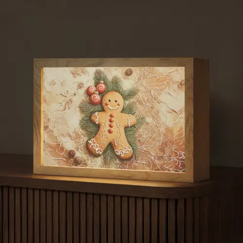 Kerstmis - Koekje - Poppetje - Speculaas Light Box met kabel (Tafellamp) klein -z3d_website
