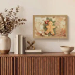 Kerstmis - Koekje - Poppetje - Speculaas Light Box met kabel (Tafellamp) klein -sfeer2