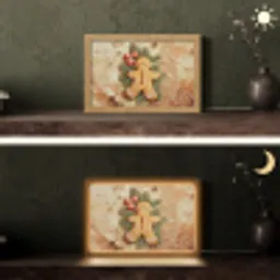 Kerstmis - Koekje - Poppetje - Speculaas Light Box met kabel (Tafellamp) klein -sfeer3