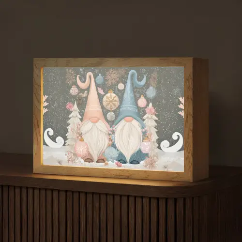 Kerst - Gnomen - Pastel Light Box met kabel (Tafellamp) klein -z3d_website