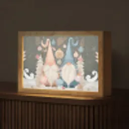 Kerst - Gnomen - Pastel Light Box met kabel (Tafellamp) klein -z3d_website