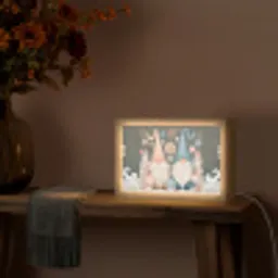 Kerst - Gnomen - Pastel Light Box met kabel (Tafellamp) klein -sfeer4
