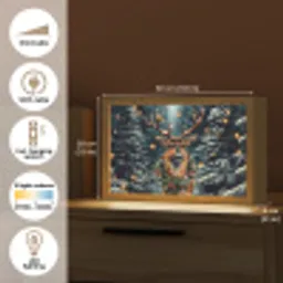 Kerst - Magie - Bos - Kleurrijk Light Box met kabel (Tafellamp) klein -USP_EN
