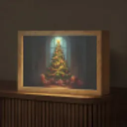 Kerstboom - Cadeau - Kerst - Winter Light Box met kabel (Tafellamp) klein -z3d_website