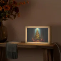 Kerstboom - Cadeau - Kerst - Winter Light Box met kabel (Tafellamp) klein -sfeer4