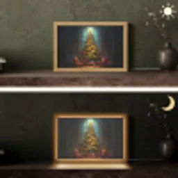 Kerstboom - Cadeau - Kerst - Winter Light Box met kabel (Tafellamp) klein -sfeer3