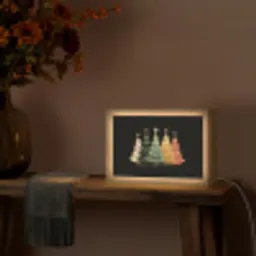 Kerstbomen - Kleurrijk - Lichtjes - Ster Light Box met kabel (Tafellamp) klein -sfeer4