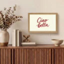 Ciao bella - Rood - Wit - Minimalistisch Light Box met kabel (Tafellamp) klein -sfeer2