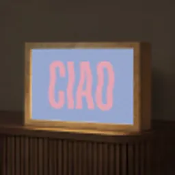 Ciao - Roze - Blauw - Golvend Light Box met kabel (Tafellamp) klein -z3d_website