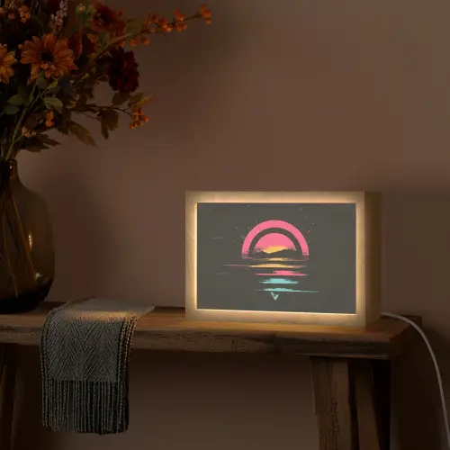 Cirkel - Abstract - Roze Light Box met kabel (Tafellamp) klein -sfeer4