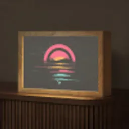 Cirkel - Abstract - Roze Light Box met kabel (Tafellamp) klein -z3d_website