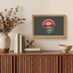 Cirkel - Abstract - Roze Light Box met kabel (Tafellamp) klein -sfeer2