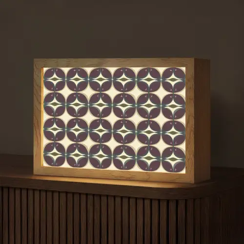 Cirkel - Retro - Kleurrijk Light Box met kabel (Tafellamp) klein 924 -z3d_website