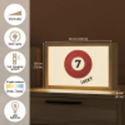 Cirkel - Zeven - Lucky - Rood Light Box met kabel (Tafellamp) klein -USP_EN