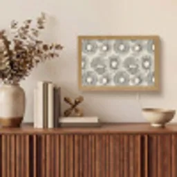 Cirkels - Patroon - Zwart Light Box met kabel (Tafellamp) klein 924 -sfeer2
