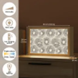 Cirkels - Patroon - Zwart Light Box met kabel (Tafellamp) klein 924 -USP_EN