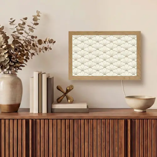 Klassiek - Art - Beige Light Box met kabel (Tafellamp) klein 924 -sfeer2