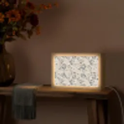 Klassiek - Botanisch - Kleurrijk Light Box met kabel (Tafellamp) klein 924 -sfeer4