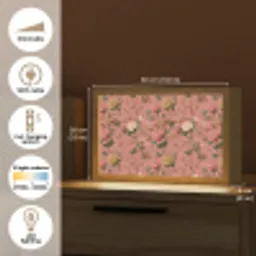 Klassiek - Botanisch - Roze Light Box met kabel (Tafellamp) klein 924 -USP_EN