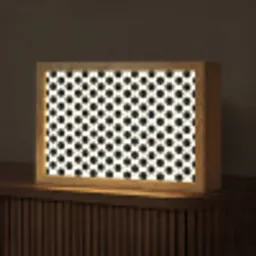 Klassiek - Stippen - Zwart Light Box met kabel (Tafellamp) klein 924 -z3d_website