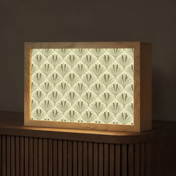 Klassiek - Waaier - Groen Light Box met kabel (Tafellamp) klein 924 -z3d_website
