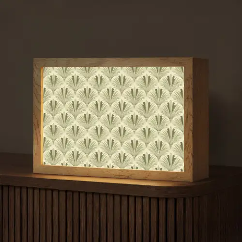 Klassiek - Waaier - Groen Light Box met kabel (Tafellamp) klein 924 -z3d_website