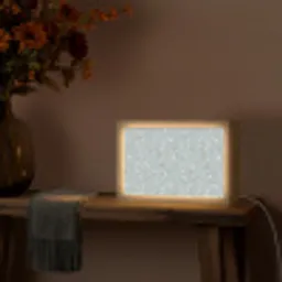 Klassiek - Bloemen - Blauw Light Box met kabel (Tafellamp) klein 924 -sfeer4