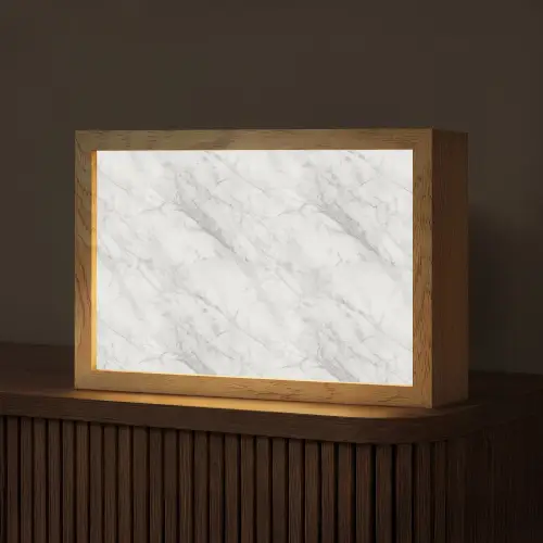 Klassiek - Marmer - Grijs Light Box met kabel (Tafellamp) klein 924 -z3d_website