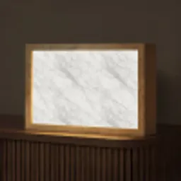 Klassiek - Marmer - Grijs Light Box met kabel (Tafellamp) klein 924 -z3d_website