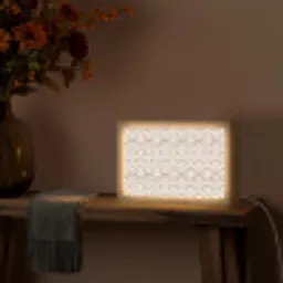 Klassiek - Motief - Terracotta Light Box met kabel (Tafellamp) klein 924 -sfeer4