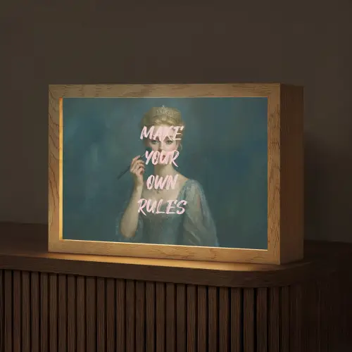 Klassiek - Sierlijk - Roze Light Box met kabel (Tafellamp) klein -z3d_website