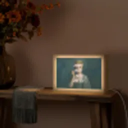 Klassiek - Sierlijk - Roze Light Box met kabel (Tafellamp) klein -sfeer4
