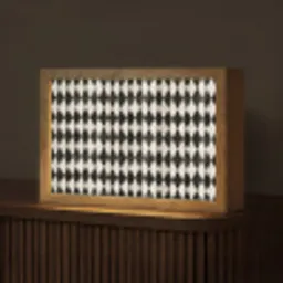 Klassiek - Patroon - Zwart Light Box met kabel (Tafellamp) klein 924 -z3d_website