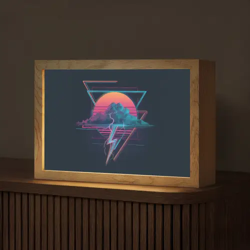 Wolk - Bliksemschicht - Driehoeken - Lijnen Light Box met kabel (Tafellamp) klein -z3d_website