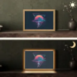 Wolk - Bliksemschicht - Driehoeken - Lijnen Light Box met kabel (Tafellamp) klein -sfeer3