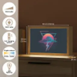 Wolk - Bliksemschicht - Driehoeken - Lijnen Light Box met kabel (Tafellamp) klein -USP_EN