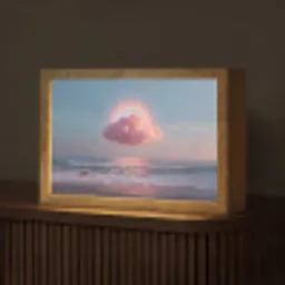 Wolk - Regenboog - Zee Light Box met kabel (Tafellamp) klein -z3d_website